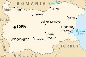 Map of Bulgaria